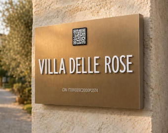 Custom CIN DiBond Boxed Sign | Embossed Letters | Villa, B&B, Holiday Home | LED