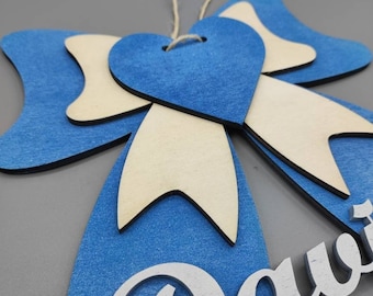 Wooden birth bow, personalized birth bow, birth bow with name