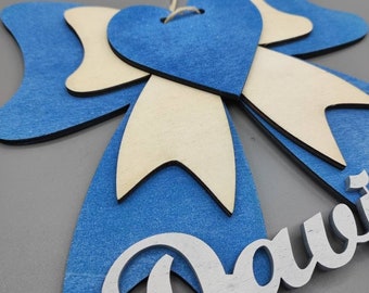 Fiocco nascita in legno, fiocco nascita personalizzato, fiocco nascita con nome