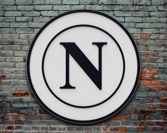 Logo in legno Napoli 2024, logo Napoli 2024 3D, scudetto Napoli 2024,  stemma Napoli 2024, Squadra Napoli, Serie A