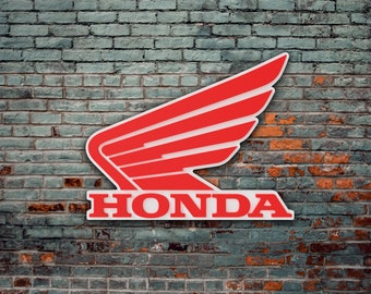 Logo in legno Honda, Decorazione da Parete Honda, Regalo Honda Motor, Regalo Moto