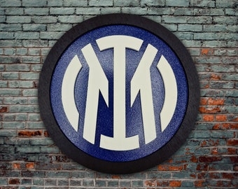 Logo In legno Inter, Logo 3D Inter, Logo Parete 3D FC Internazionale Milano, Serie A