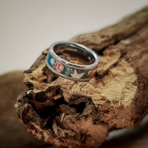 Captain America Tungsten Ring Superhero Wedding Band Marvel-Inspired Ring Unique Gift for Him Comic Jewelry MCU Memorabilia