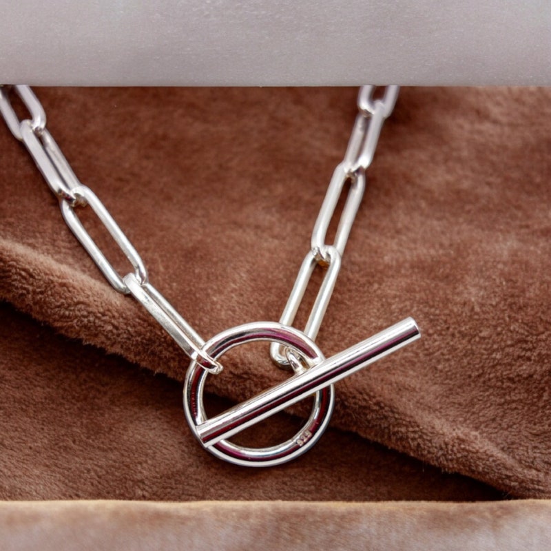 Short Link Silver Chain Necklace main image 1