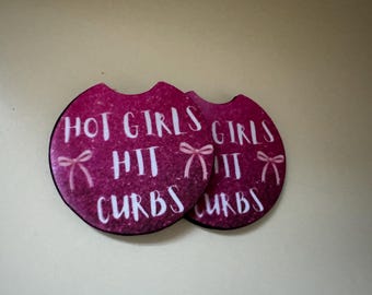 Girl car coaster ( hot girls hit curbs)
