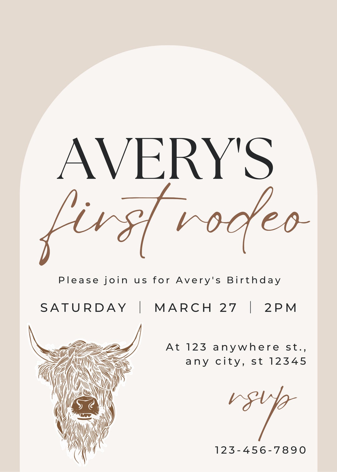 My First Rodeo Invitatioons My First Rodeo Birthday Invitations Digital Download - Etsy