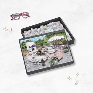 Puzzle, Terrace Living Puzzle (1000-Piece), Jigsaw Puzzle, Family Puzzle, Mindfulness Activity, Relaxation Game, Indoor Activity