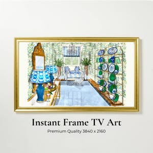 Mahjong with the Girls Watercolor FRAME TV Art, Colorful Screensaver, Mahjong Instant Decor, Digital Download