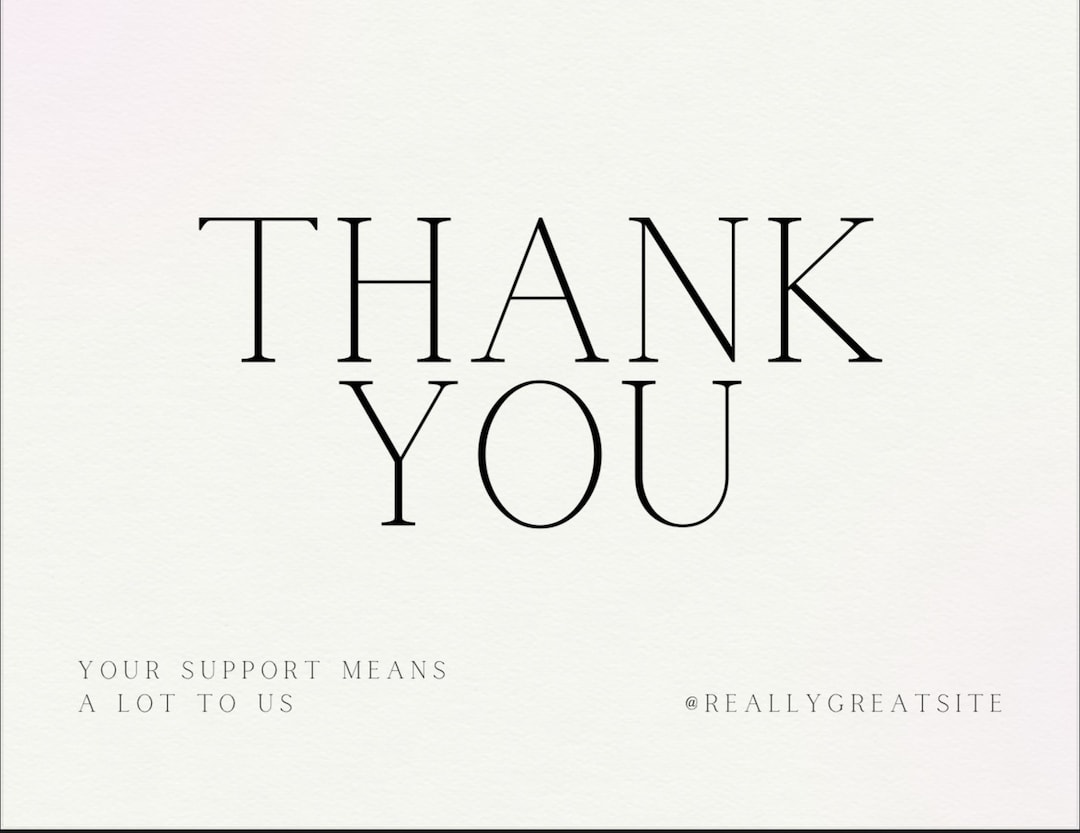 Digital Thank You Business Card Etsy