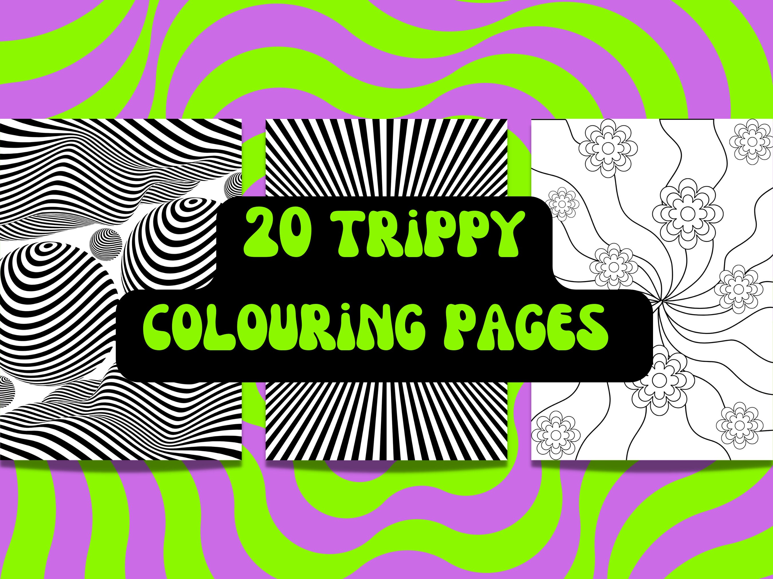 20 Trippy Psychedelic Colouring Pages to Print at Home, Optical ...