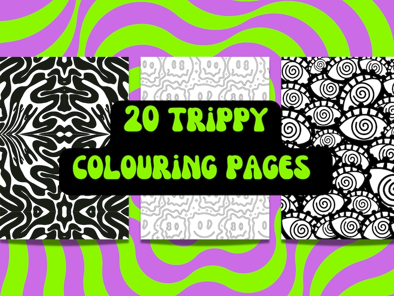 20 Trippy Psychedelic Colouring Pages to Print at Home, Optical ...