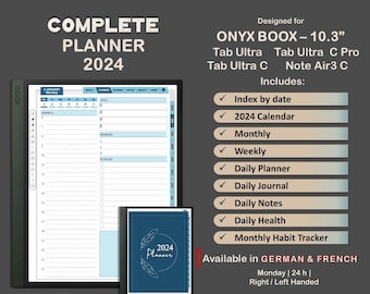 2024 Ultimate Digital Planner Kitsune From Kitsubooks for Onyx Boox Tab  Ultra / Tab Ultra C 