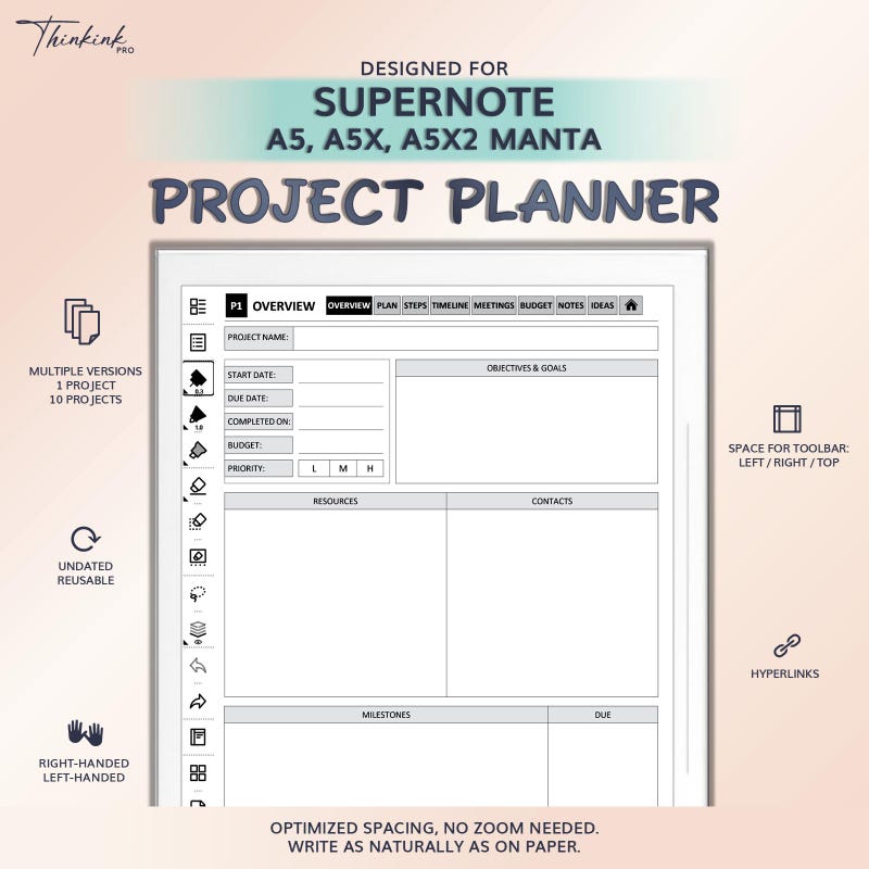 Supernote Template A5x2 - Etsy