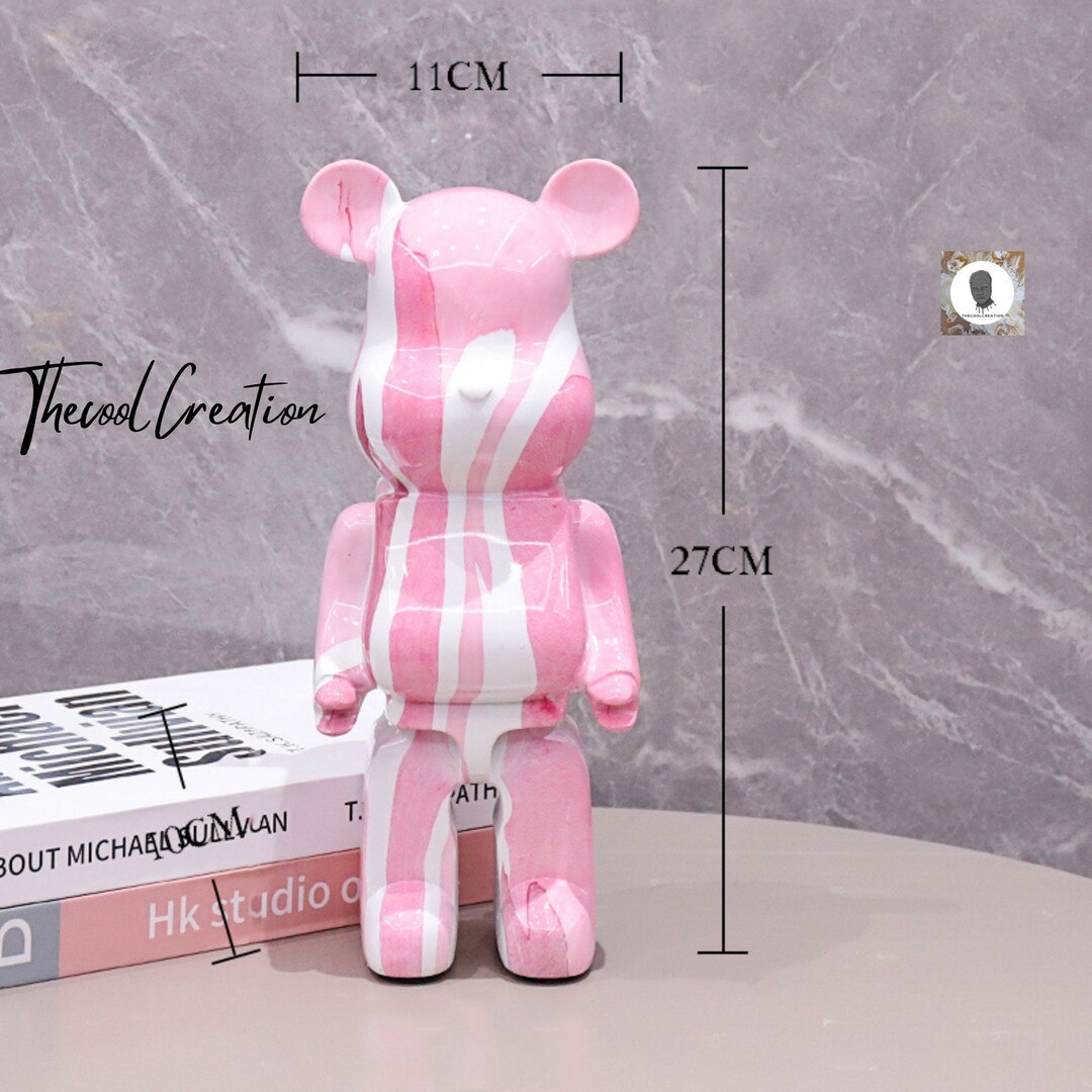 Resin Bearbrick Bear Statues and Figure Ornaments Living Etsy