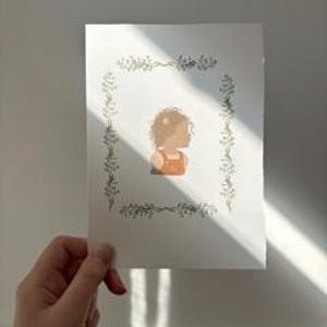 母と子のシルエットポートレート - パーソナライズされた母の日ギフト - 写真から作る感傷的なウォールアート - 手作りの家宝