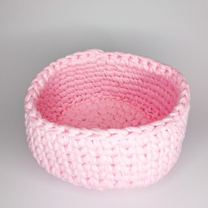 The Annie Basket - Handmade Crochet Basket - Blush Pink - Storage Basket - Display Basket