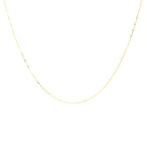 14k Yellow Gold Mini Paperclip Necklace | Paper Clip Necklace | Layering Necklace | Real Gold Necklace | Paper Clip Link Chain Necklace bild 5