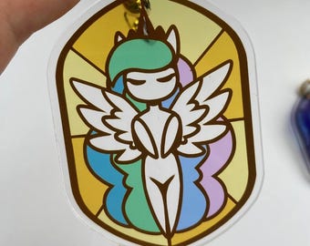 Llavero MLP / Princesa Celestia Vitral / llavero acrílico semitransparente de doble cara
