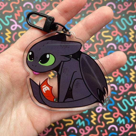 HTTYD Keychain Toothless Night Fury Etsy