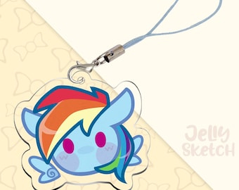 MLP Handyanhänger | Rainbow Dash | doppelseitiger Acrylanhänger