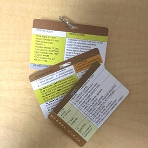 NIHSS Stroke Scale Badge 3 Cards, Stroke Nurse Pocket Reference, Neuro icu ER Nurse Gift, nih Stroke Scale Cheat Sheet + Printable PDF
