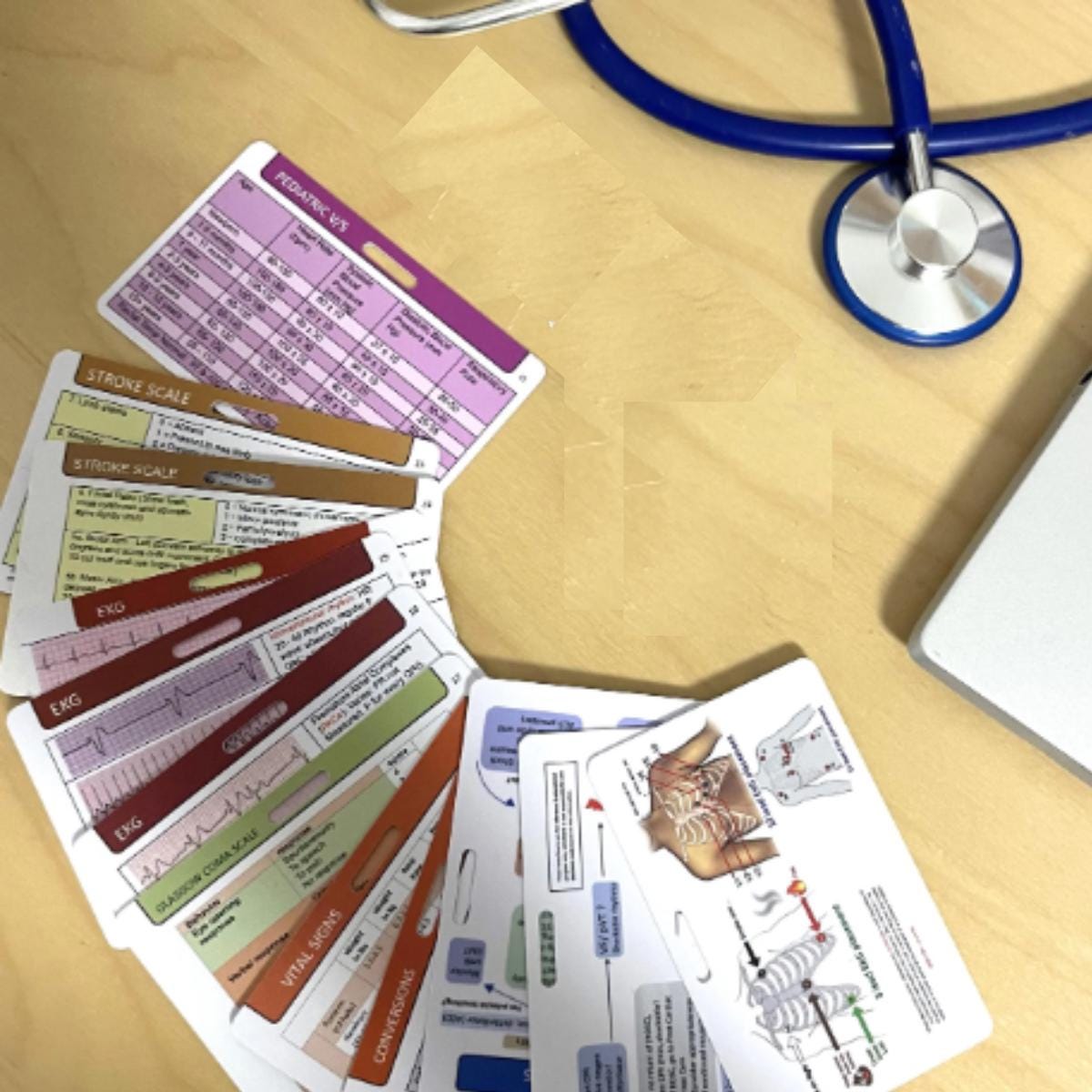 EMT Medical Reference Cards - Paramedic Badge Set (12 Cards)