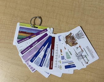 CNA/MA/PCT/Tech Reference Badge 8 Cards: Medical Assistant/Nursing Gift
