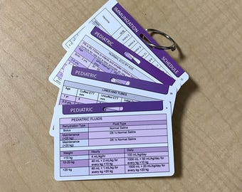 Pediatric Nursing Reference Cards: Vital Signs, ECG, Immunization (Waterproof)