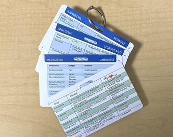 ICU Nurse Badge Reference Cards: Critical Care Medication Guide