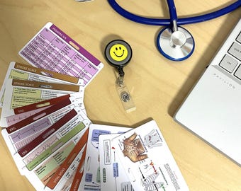 EMT Medical Reference Cards - Paramedic Badge Card Set