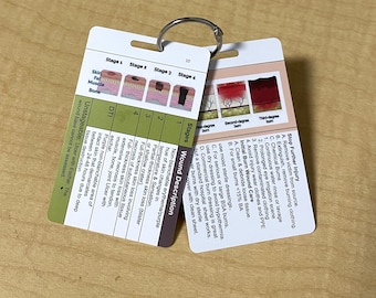 Wound Care Badge Cards: Pressure Injury, Burn & Ostomy Nursing