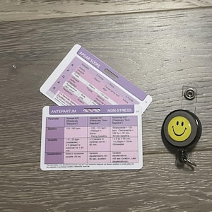 2 set APGAR Score Reference Badge Card, FISHING, Antepartum non stress test -  NICU nurses, L & D, pediatric nurses, nursing student, NCLEx.