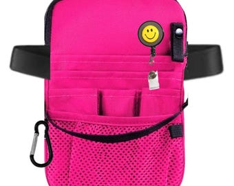 Nurse Organizer Pouch, Medical Tool Belt, Clinical Storage Bag, Pink Fanny Pack