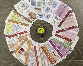 Paramedic Medical Reference Badge Card Set: EMT, EMS Cheat Sheet + Badge Reel (PDF)