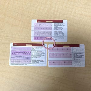 EKG Badge Card Set, Cardiac Interpretation Rhythms (PDF)
