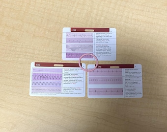 EKG Badge Card Set, Cardiac Interpretation Rhythms (PDF)