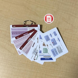 ACLS Code Blue Badge Card: EKG Rhythms Cheat Sheet (PDF)