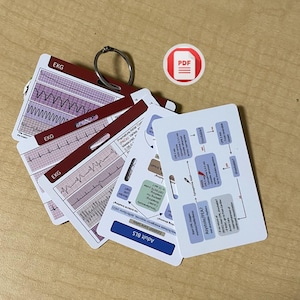 EKG Cardiac Rhythms Badge Cards + Cheat Sheets (PDF)