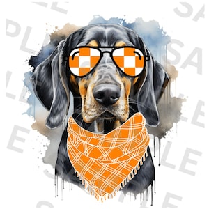 Smokey Tennessee Vols Mascot Art Print | Transparent PNG for Sublimation Printing | Tennessee Vols PNG | Tennessee Football Smokey Art Print