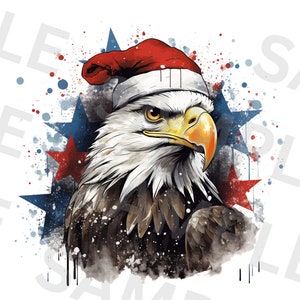 USA Patriotic Eagle Christmas PNG Transparent Clipart Abstract Design,Printable Sublimation,Digital Instant Download,United States Eagle PNG
