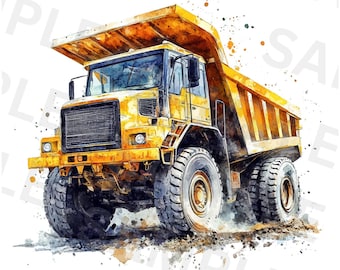 Kipper aquarel verf splash png, kipper png, kipper clipart, transparante png voor sublimatie, bouw png, ons dumper