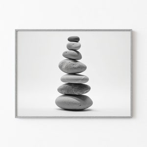 Zen Stones Pebbles, Zen Stones Stacked, Zen Stones Wall Art, Relaxing Wall Art, Stone Zen Wall Art, Yoga Meditation Wall Art, Zen Wall Art