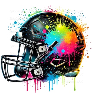 best football helmet background neon NFL Denver Broncos This poster can be used to decorate any room Download Futuristic Football Player Image