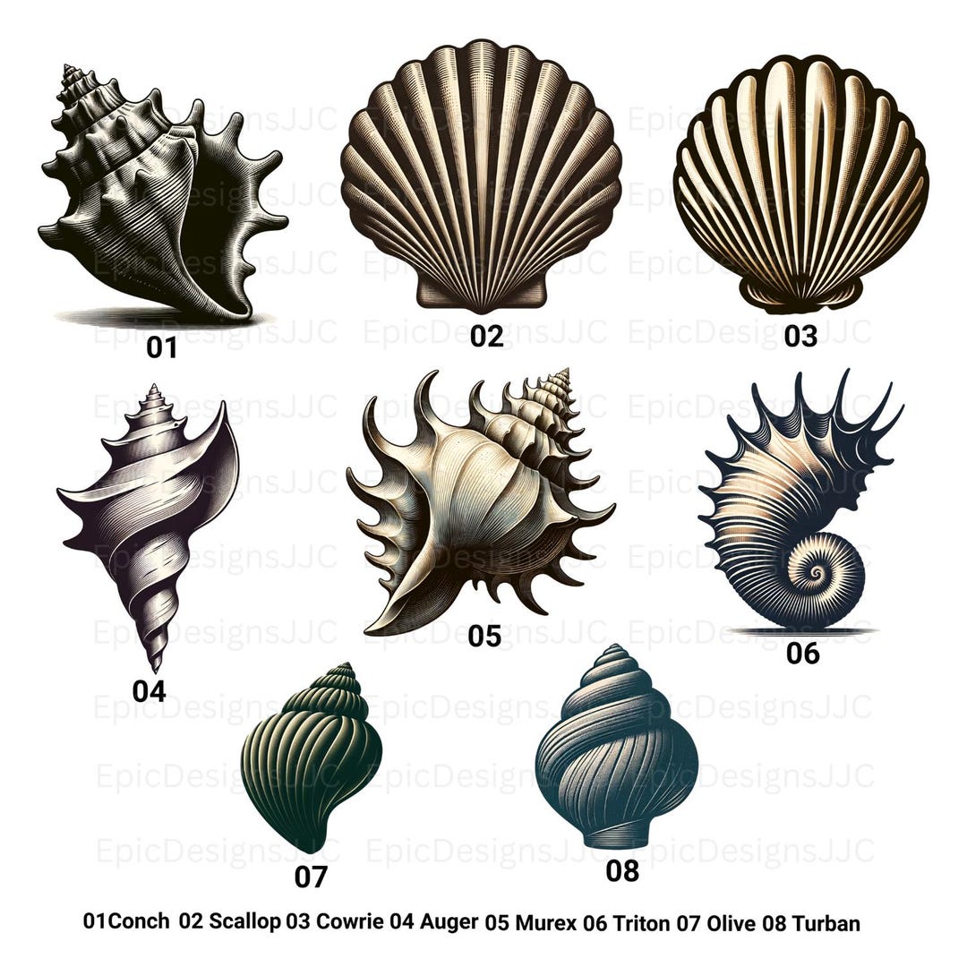 Seashell Trinket Design PNG, Sublimation Design, Coastal Seashell ...