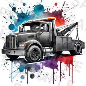 Sleepwagen png, sublimatieontwerp, sleepwagen png, logo sleepwagen, vrachtwagenchauffeur png, T-shirtontwerp, digitale download, png-ontwerpen, dtf png
