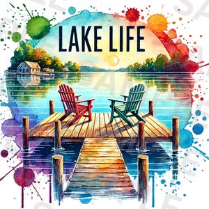 Lake Life Png, Sublimation Design, Lake House Png, Lake Clipart, Fishing Png, Preppy Png, T-Shirt Design, Digital Download, Png Designs, DTF
