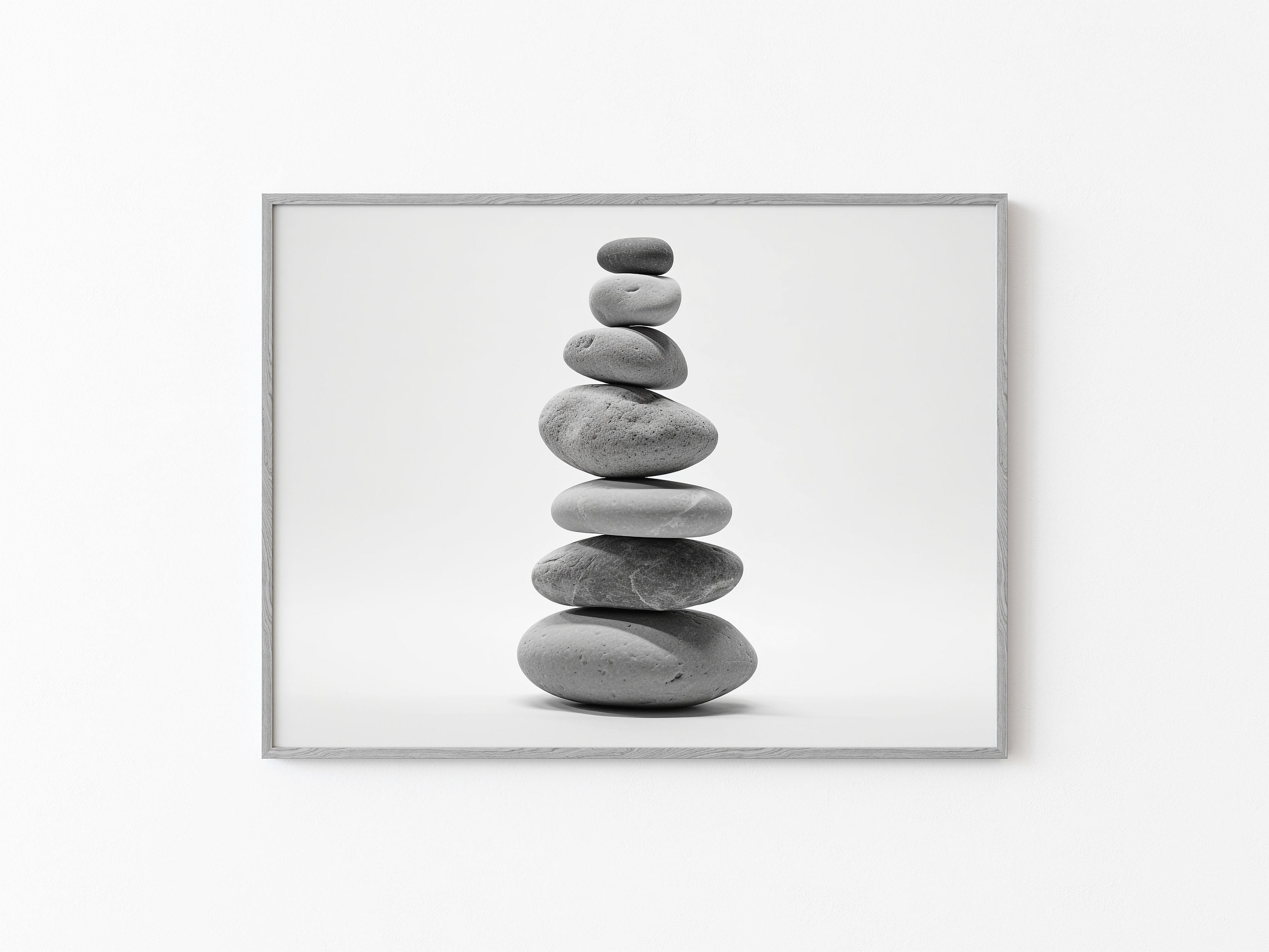 Zen Stones Pebbles, Zen Stones Stacked, Zen Stones Wall Art, Relaxing