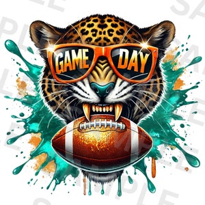 Jaguar Png, Sublimation Design, Game Day Png, Jaguar Mascot Png, Football Png, Sport Png, T-Shirt Design, Instant Digital Download Png, DTF