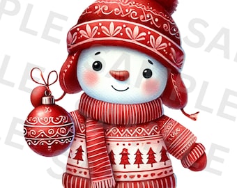 15 クリスマス雪だるまクリップアート | 青い雪だるまファミリー