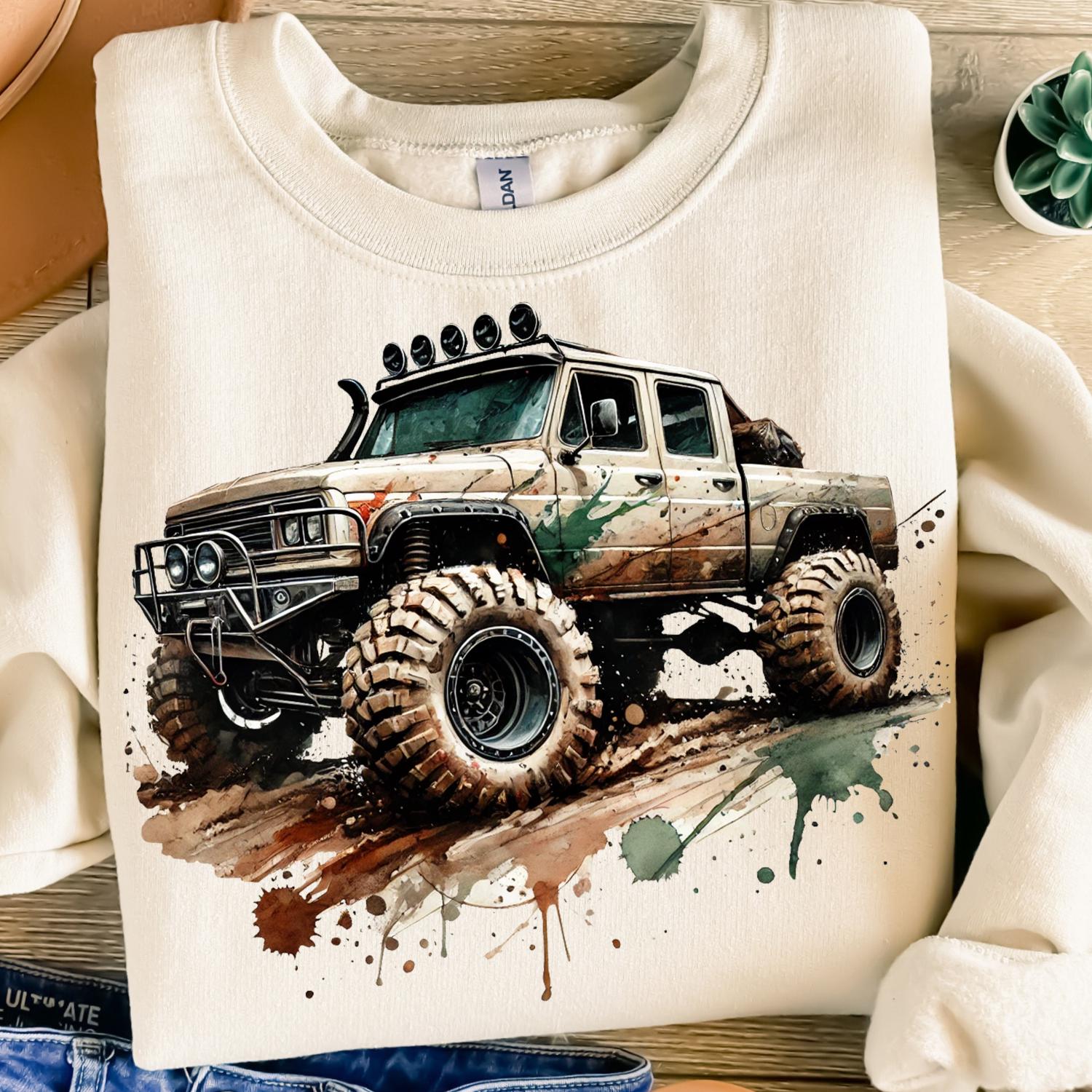 Mudding Truck Png, Sublimation Design, Lifted Truck Png, Mudding Png ...